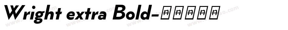 Wright extra Bold字体转换